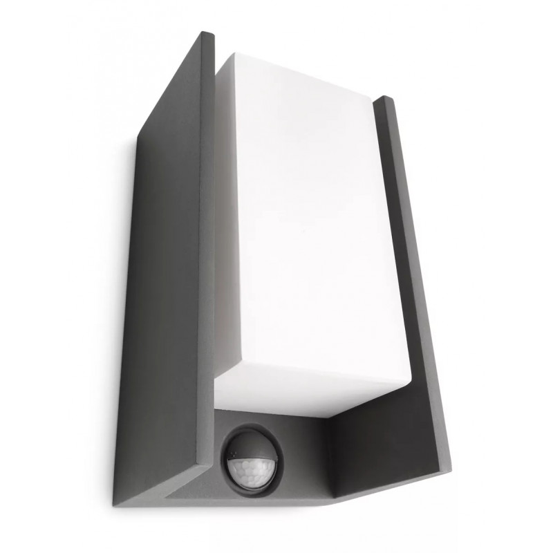 Philips myGarden IR ES lampada da parete Bridge 42W con rilevatore di movimento antracite