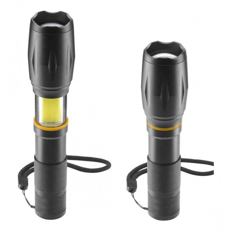 Hama W200 torcia LED 2-in-1, 200 lm, zoom focus, 3 modalità, nero