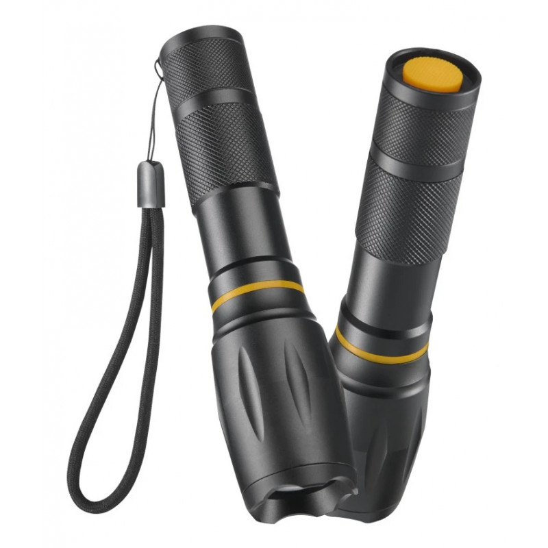 Hama W200 torcia LED 2-in-1, 200 lm, zoom focus, 3 modalità, nero
