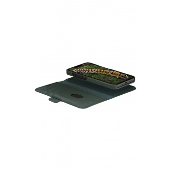 dbramante1928 New York custodia flip per Apple iPhone 14 Pro - Evergreen - pelle pieno fiore sostenibile