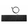 HP Desktop 320K Tastiera USB cablata – layout belga AZERTY, nera, full-size con tastierino numerico, resistente agli schizzi, per thin client e desktop (9SR37AA#AC0)