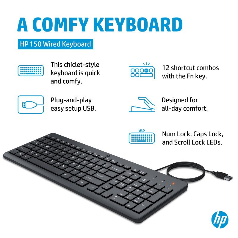 HP 150 Tastiera cablata FI 664R5AA#ABX