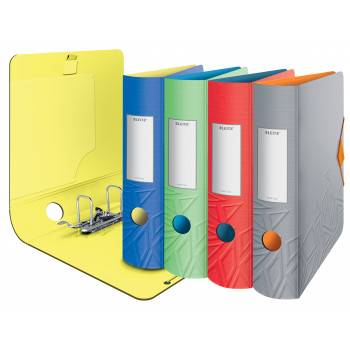LEITZ Active Urban Chic raccoglitore A4 82 mm rosso chiaro Polyfoam effetto duo dorso arrotondato (1116-00-20)