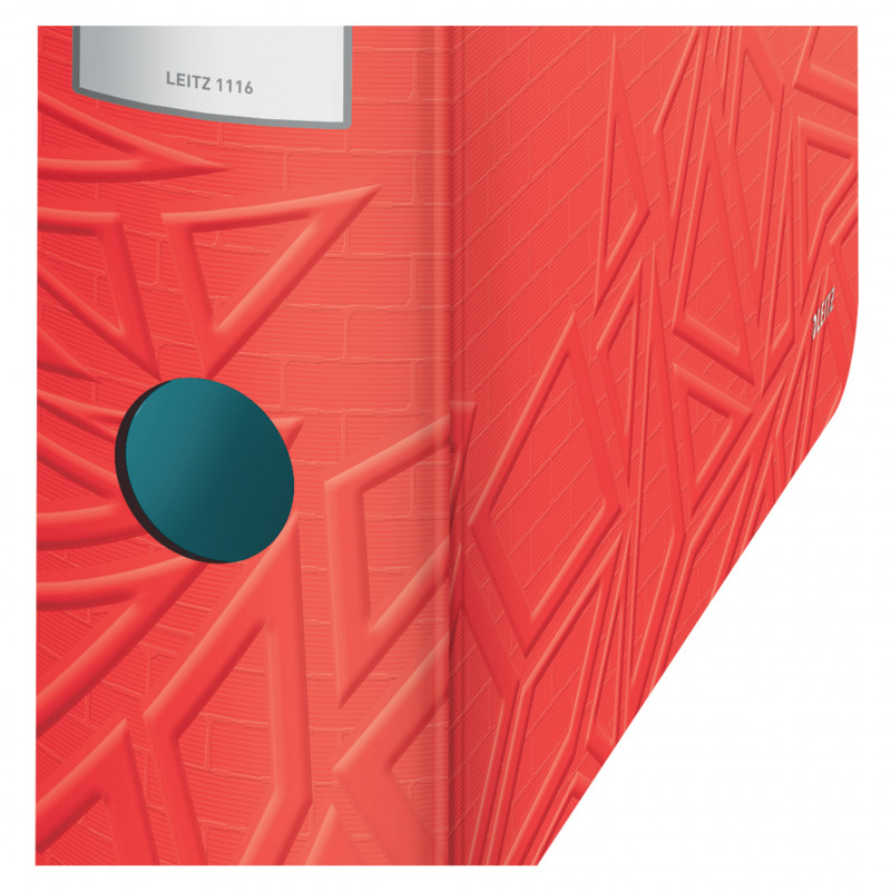LEITZ Active Urban Chic raccoglitore A4 82 mm rosso chiaro Polyfoam effetto duo dorso arrotondato (1116-00-20)