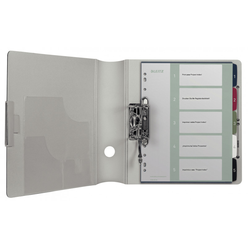 Leitz indice 1235 Style DIN A4 1-5 polipropilene multicolore 5 separatori extra-large, stampabile PC 1235-00-00