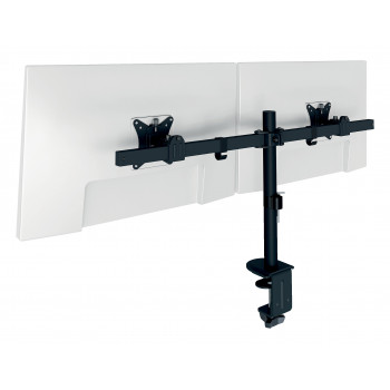 LEITZ Ergo Slim supporto doppio monitor da tavolo con morsetto, nero 61640095