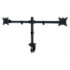 LEITZ Ergo Slim Supporto per doppio monitor, con morsetto da scrivania, nero 61640095