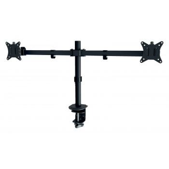 LEITZ Ergo Slim supporto doppio monitor da tavolo con morsetto, nero 61640095