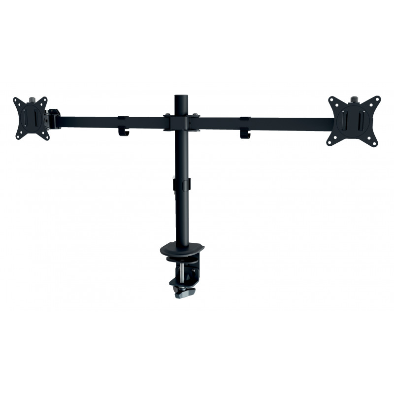 LEITZ Ergo Slim Supporto per doppio monitor, con morsetto da scrivania, nero 61640095