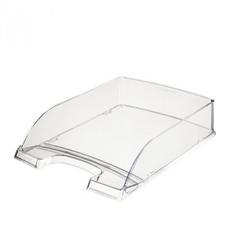 LEITZ Vassoio portadocumenti Transparent Plus, DIN A4, cristallo trasparente polistirene, lucido, impilabile verticale o sfalsato 5226-00-02