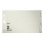 Leitz Manila Board Registro alfabetico A-Z, A5 orizzontale, 20 parti, grigio, 100 g/m², foratura 80 mm con fori rinforzati (1206-00-85)