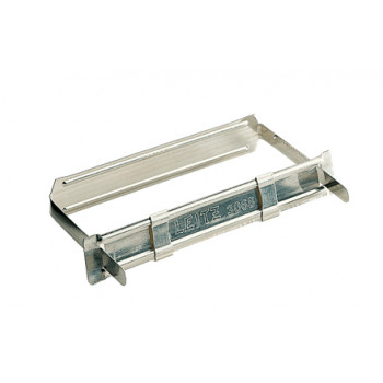 Leitz Meccanismo di rilegatura in metallo con 2 cursori per foratura standard 80 mm, argento, 50 pezzi (3068-00-00)