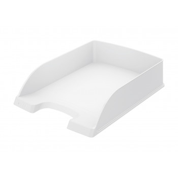 LEITZ Plus Vaschetta portadocumenti standard A4 bianca, polistirene, impilabile, confezione da 5 (5227-00-01)