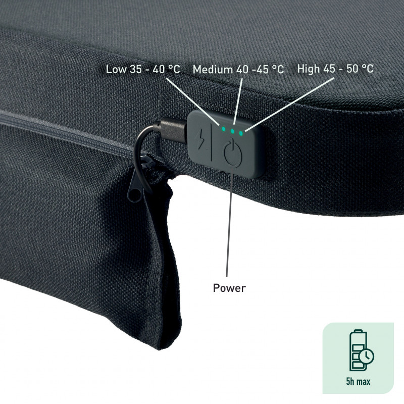 LEITZ iComfi Cuscino riscaldante, grigio scuro 51910089