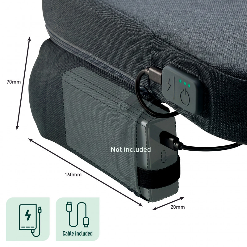 LEITZ iComfi Cuscino riscaldante, grigio scuro 51910089