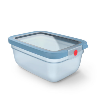 EMSA ONECLICK Contenitore per alimenti 1,5 L rettangolare coperchio blu scatola trasparente 3110601755