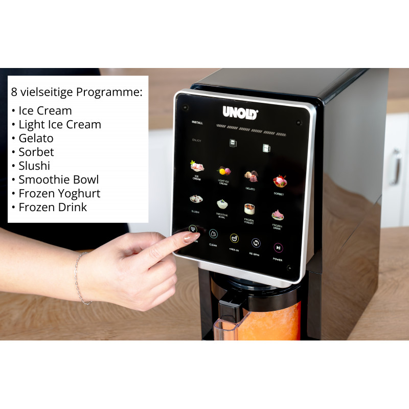 Unold 48805 Cream Dream Gelatiera 0,5 L, nera