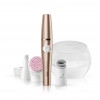 Braun FaceSpa Pro 921 epilatore viso 3-in-1, spazzola detergente & dispositivo tonificante, bronzo-bianco