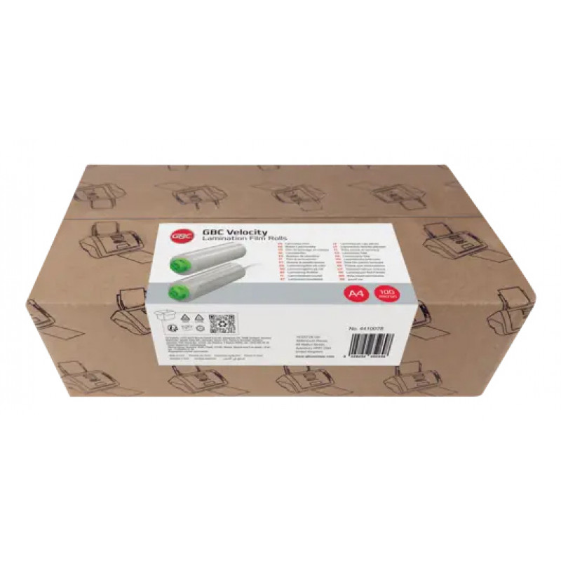 GBC A4 pellicole di laminazione lucide 100 micron (confezione da 100) 4410078
