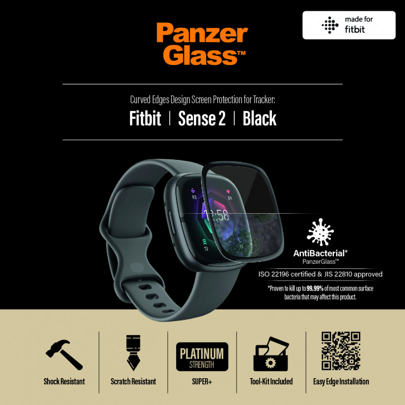 PanzerGlass pellicola protettiva per display per Fitbit Sense 2 nero PanzerGlass 3667