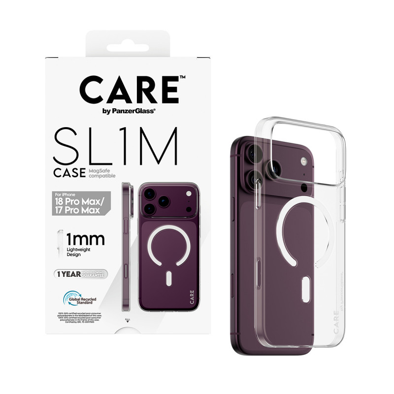 PanzerGlass CARE™ SL1M custodia trasparente compatibile MagSafe per iPhone 17 Pro Max
