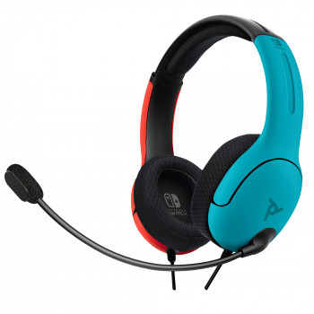PDP Gaming LVL40 headset stereo da gaming con filo per Nintendo Switch, blu/rosso