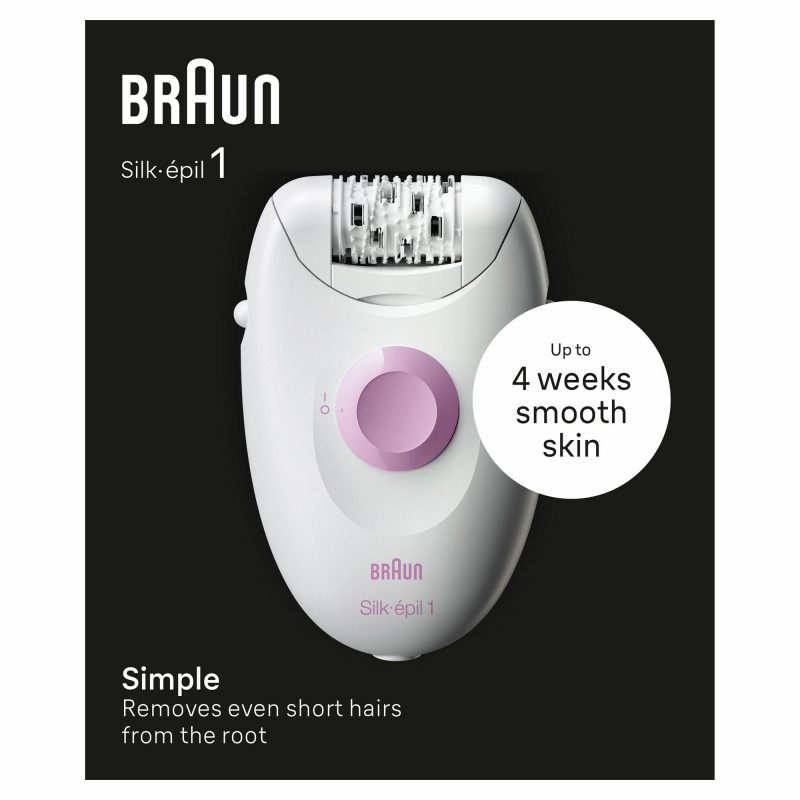 Braun Silk-épil 1 SE1-000 Epilatore (bianco/rosa) 7500435224949
