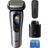 Braun NEVO 17000cc rasoio elettrico con stazione Clean&Charge, 5 modalità, testina di rasatura 360°, cromato/argento 349659