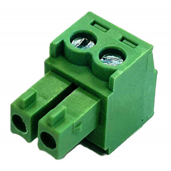 VIVOLINK connettore maschio Phoenix verde a 2 poli, passo 5,08 mm, connessione a vite, 12 A, 320 V
