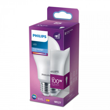 Philips lampadina LED A60 E27, equivalente 100W