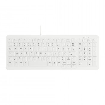 CHERRY Active Key MedicalKey AK-C7000F-U1-W/UK tastiera USB con filo, bianco/grigio chiaro, sigillata IP68, disinfettabile