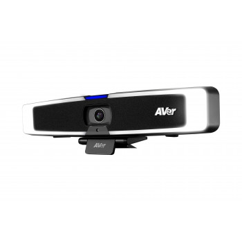 AVer VB130 soundbar video USB 4K con illuminazione intelligente, zoom digitale 4x, campo visivo 120°, auto-tracking IA, microfono beamforming, altoparlante 10W, PoE+