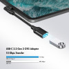 LogiLink CU0100 cavo adattatore USB-C a USB-A, 0,2 m, 10 Gbps, angolare 90°, nero