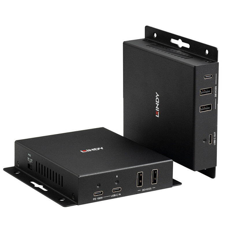 Lindy 100m Cat.6A Type-C estensore video e dati HDBaseT 3.0 4K60 (39347)
