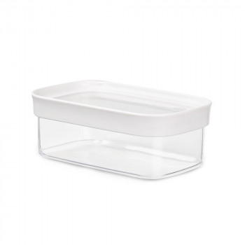 EMSA OPTIMA contenitore rettangolare per alimenti secchi 0,45 L trasparente/bianco con sigillo di freschezza, plastica senza BPA (3110600892)