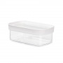 EMSA OPTIMA contenitore rettangolare per alimenti secchi 0,45 L trasparente/bianco con sigillo di freschezza, plastica senza BPA (3110600892)