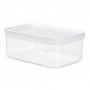 EMSA OPTIMA contenitore rettangolare per alimenti secchi, 2,0 L, trasparente con coperchio bianco, sigillo di freschezza ermetico, plastica senza BPA, 1 pezzo 3110600898