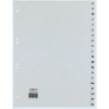 REXEL HETZEL A4 indice A-Z, 20 linguette, polipropilene, grigio, foratura 80-80-80 mm 25240481