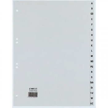 REXEL HETZEL A4 indice A-Z, 20 linguette, polipropilene, grigio, foratura 80-80-80 mm 25240481