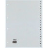 REXEL HETZEL A4 indice A-Z, 20 linguette, polipropilene, grigio, foratura 80-80-80 mm 25240481