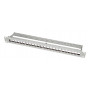 LogiLink patch panel Keystone 19 pollici, 24 porte, schermato, grigio chiaro (RAL7035), 1U, per un massimo di 24 moduli Keystone, 1 pz. (NK4073)