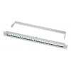 LogiLink patch panel Keystone 19 pollici, 24 porte, schermato, grigio chiaro (RAL7035), 1U, per un massimo di 24 moduli Keystone, 1 pz. (NK4073)