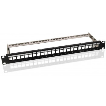 Microconnect PP-027 patch panel 24 porte Cat6 UTP, montaggio rack 1U, nero