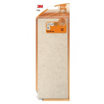 3M Scotch feltrini extra morbidi, 80 x 215 mm, beige, autoadesivi, ritagliabili, per interni, 1 pezzo (SP84A27)
