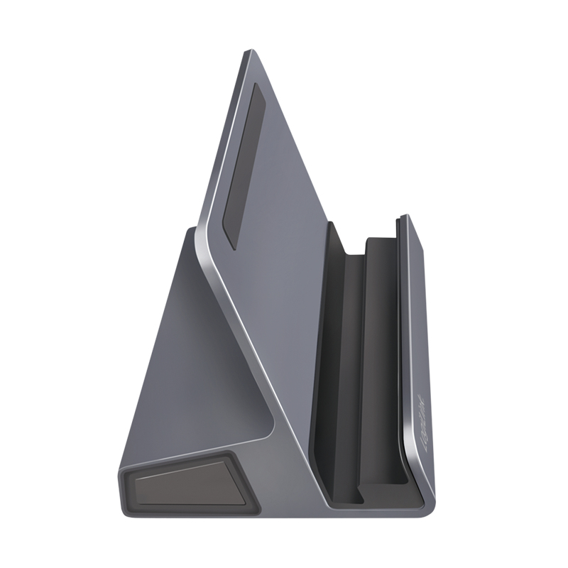 LogiLink UA0408 docking station USB-C con supporto per tablet, HDMI 4K@60Hz, 100W PD, Gigabit Ethernet, argento