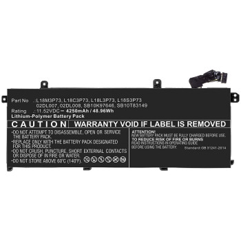 CoreParts MBXLE-BA0257 batteria ricaricabile Li-Ion per laptop Lenovo ThinkPad T440/T450/T460/X240/X250/X260 (11,1V, 2200mAh, 24Wh, 3 celle, nero)