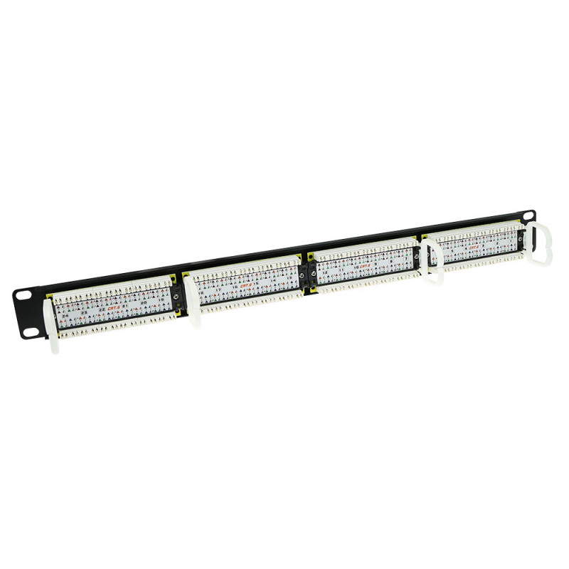 ACT patch panel 24 porte CAT6 UTP angolato 45°, 1U, nero (PP1013)