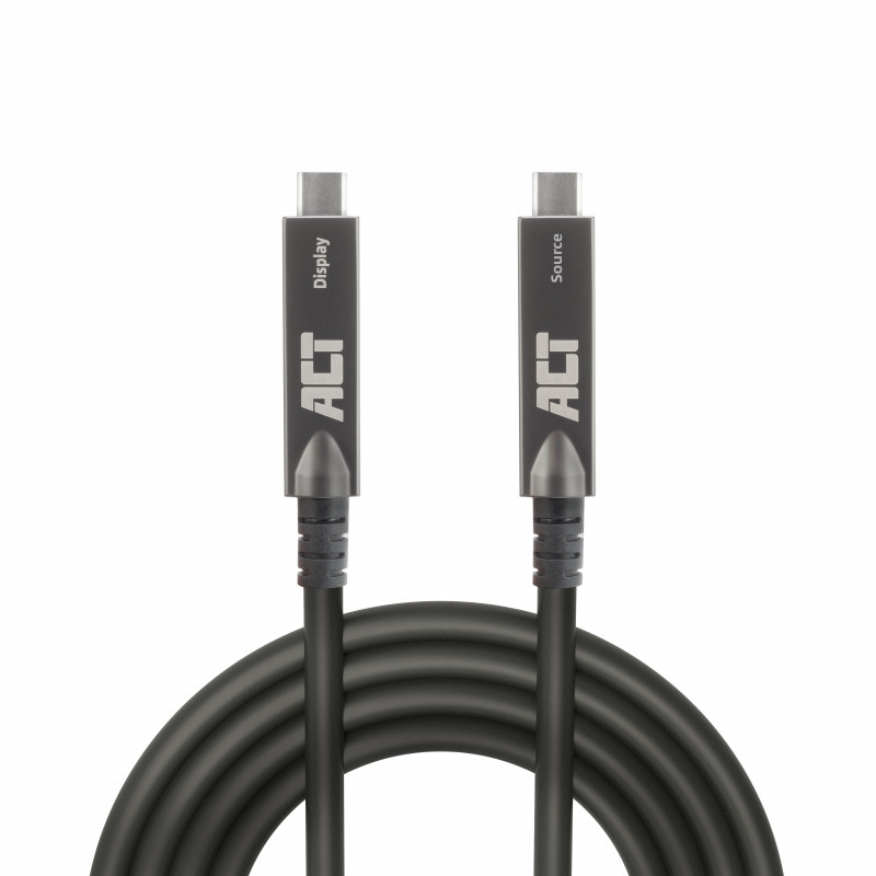 ACT USB-C 3.2 Gen2 Active Optical Cable (AOC), per touch panel, video, dati, alimentazione, 15 m (AK4335)
