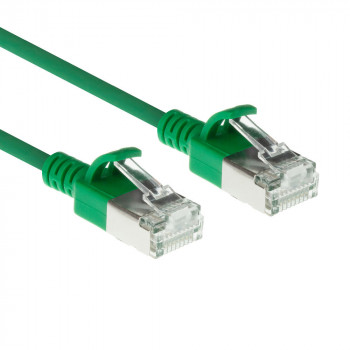 ACT cavo patch slimline LSZH S/FTP CAT6A verde 0,25 m con connettori RJ45, snagless (DB7752)