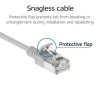 ACT cavo patch slimline LSZH S/FTP CAT6A grigio 10 m snagless con connettori RJ45 (DB7010)